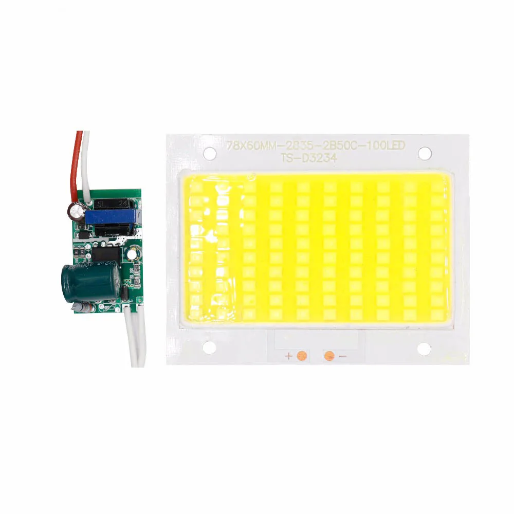 

LED Chip 50W 100W 150W 200W With Driver 90-260V High Power Diodes Light Beads SMD2835 Outdoor Flood Lights Cold White