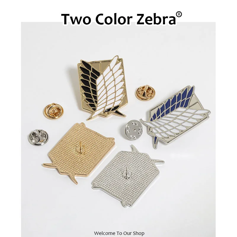 Брошь атака на Титанов булавка металлические булавки в стиле аниме Значки для