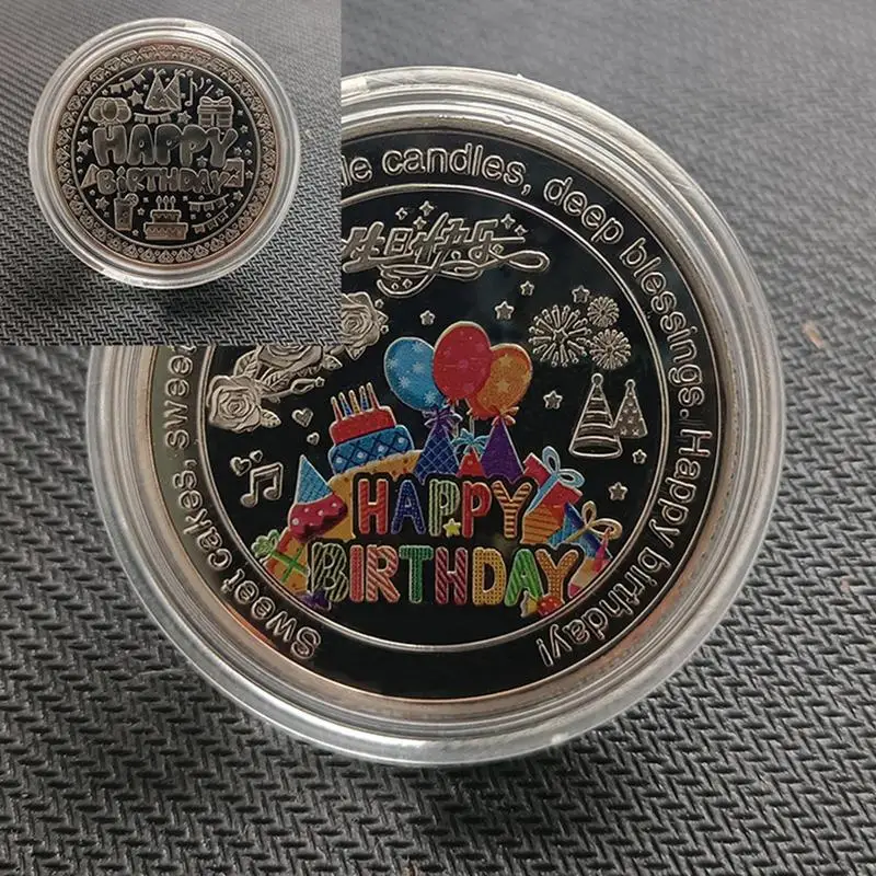 Монета-вызов с днем рождения монета на день забавная монета-вызов красочная