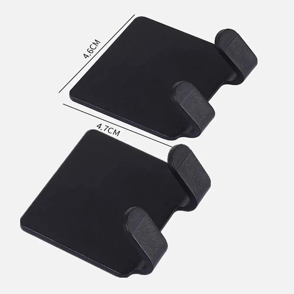 

2 шт. клейкий держатель, настенный кронштейн для ванной комнаты, крючок для душа, держатель для бритья, черный пластиковый крючок, вешалка, полка, аксессуар для пыли