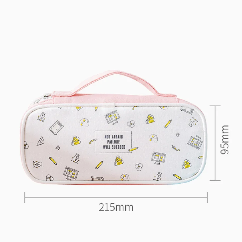 

Новинка чехол для карандаша портативный большой емкости холщовый ящик для хранения милых ручек студенческие канцелярские принадлежности ...