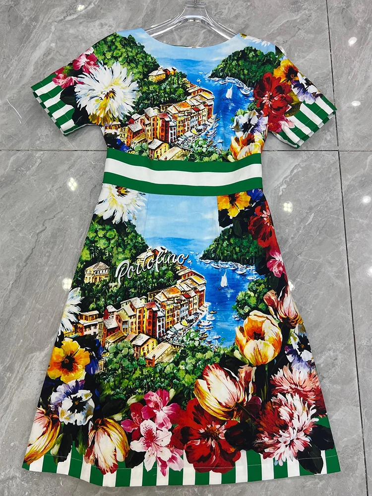 Платье Sicilian женское с круглым вырезом модное элегантное мини-платье коротким