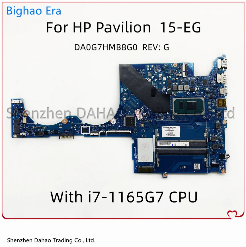 

For HP Pavilion 15-EG Laptop Motherboard With i7-1165G7 CPU DDR4 DA0G7HMB8G0 Mainboard M16350-001 M16350-601 100% Fully Tested