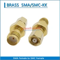 1x pcs sma female to smc female plug straight coaxial rf adapters for gold plated radio audio video wireless