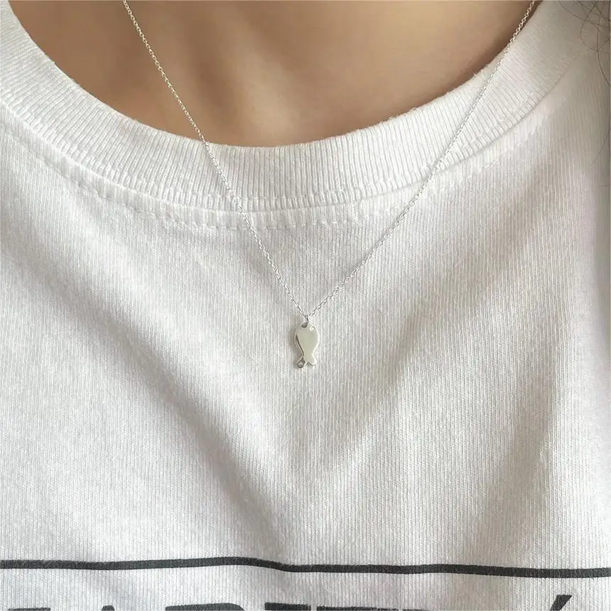 PANJBJ ожерелье из стерлингового серебра 925 пробы с изображением кита для женщин