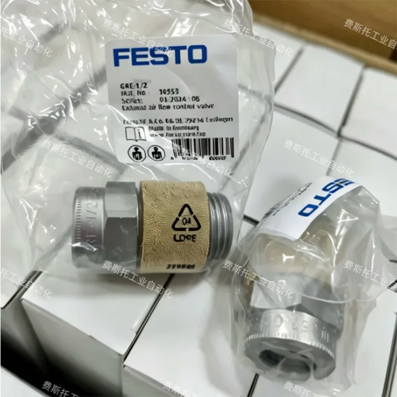 Фото Оригинальный клапан регулирования расхода выхлопного воздуха FESTO GRE-1/8 10351, GRE-1/2 10353, GRE-1/4 10352, GRE-3/8 35310 №2