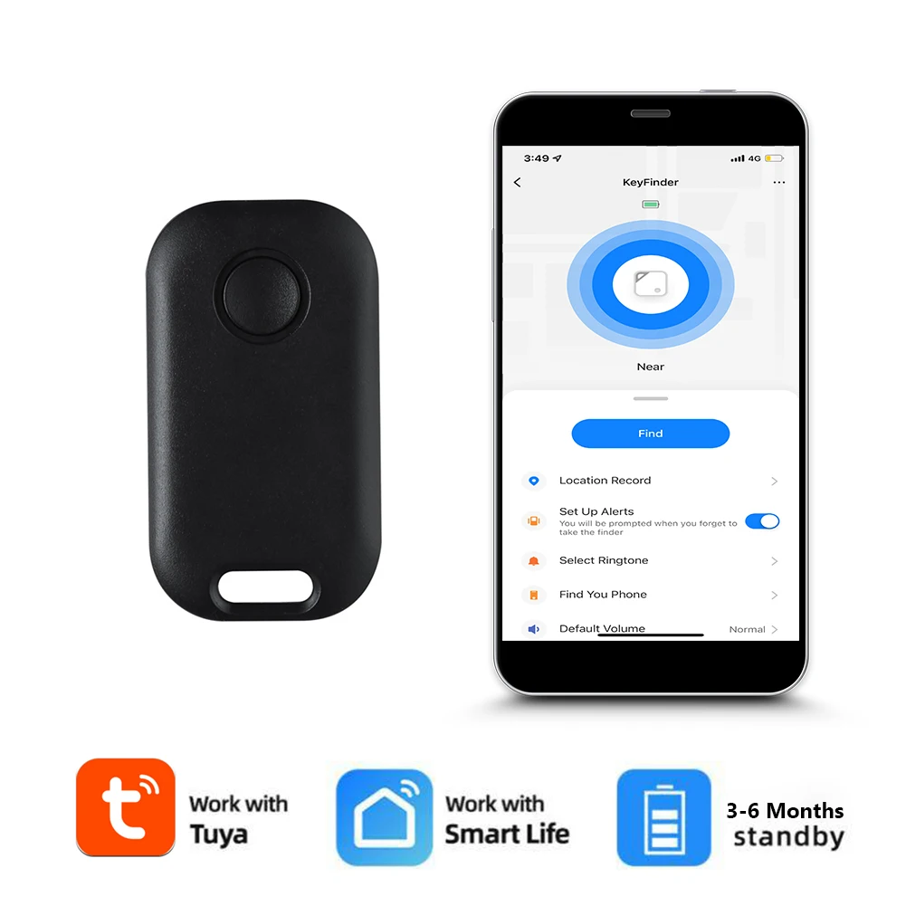 

Bluetooth-совместимый Gps-трекер Tuya 4,0, ультратонкий Gps-трекер с функцией защиты от потери, двусторонняя идентификация для телефона