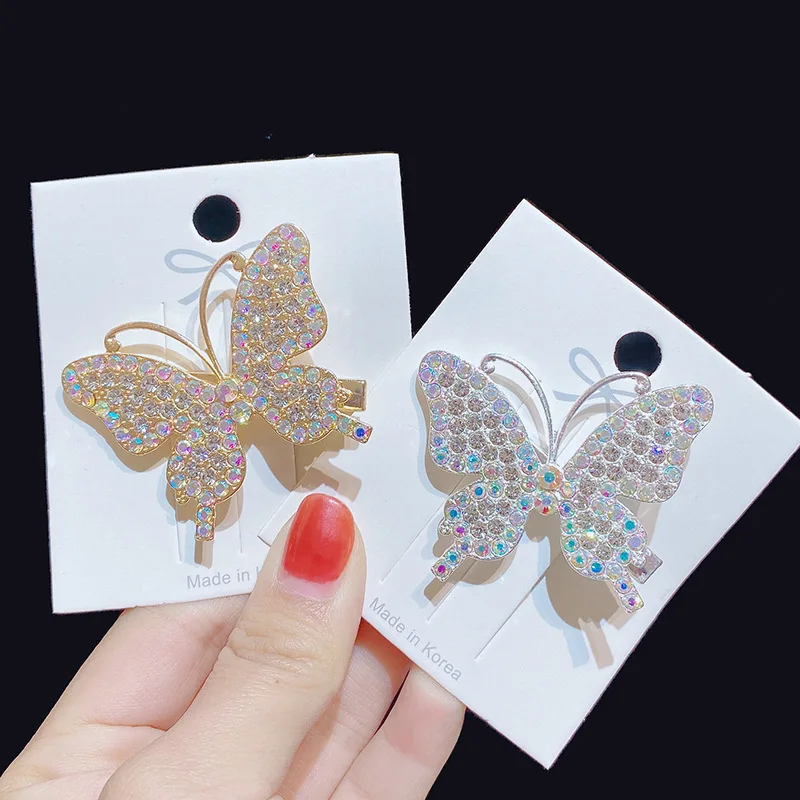 

Crystal Butterfly Hair Clip Hair Pins Metal Hairpin Barrettes Bobby Pin Clamps Headwear for Women Girls Korean Hair Accessories