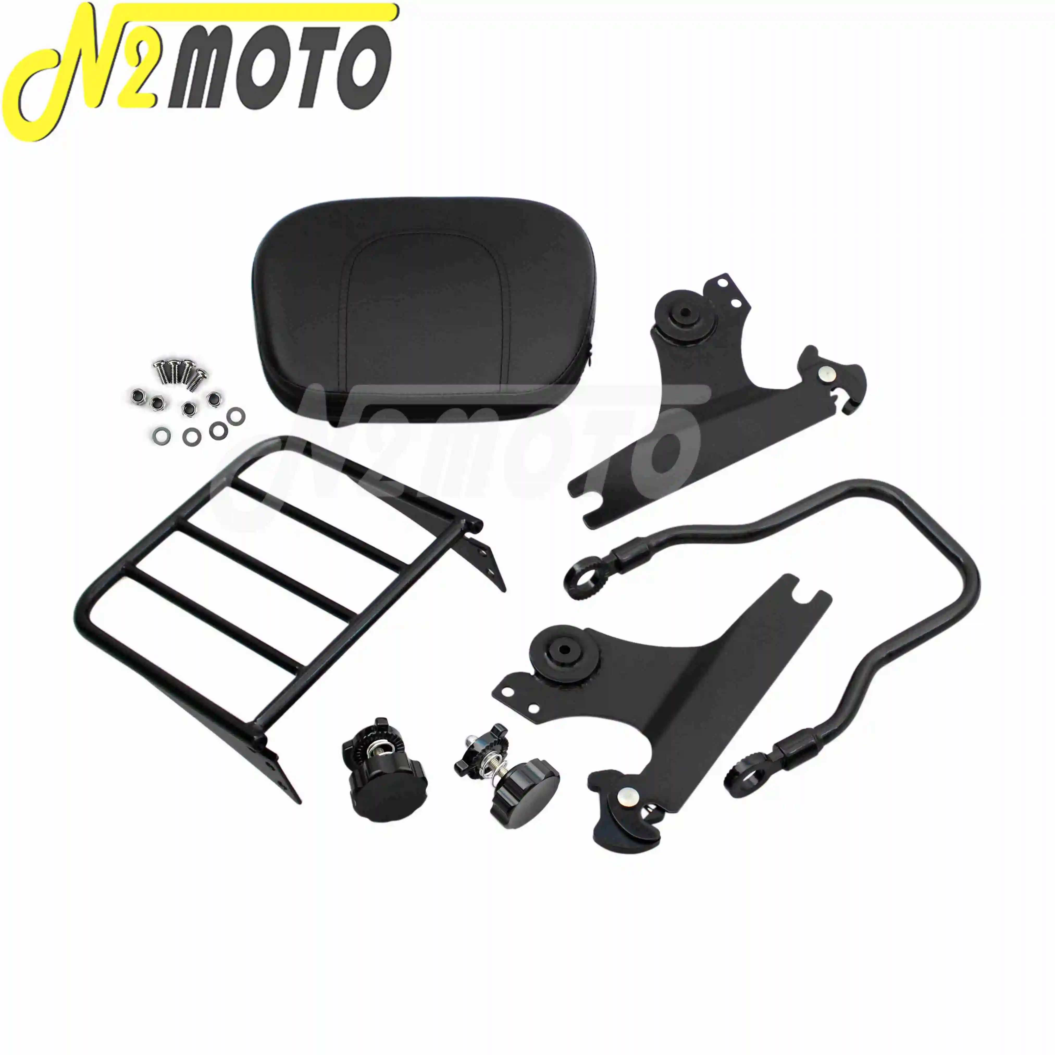 Черная регулируемая съемная багажная стойка для багажной стойки Harley Softail FXSTB FXST 200