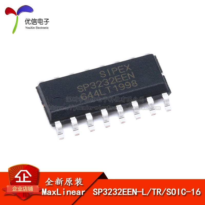 

Genuine SMD SP3232EEN-L/TR SOIC-16 RS232 transceiver IC chip