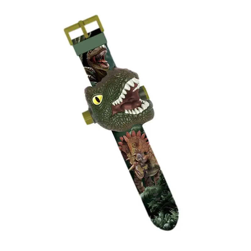 

Dinosaur Projector Watch 3D Dinosaur 24 Images Projector Watches Adjustable Digital Flip Dino Projection Wrist Watch Toys For Bo