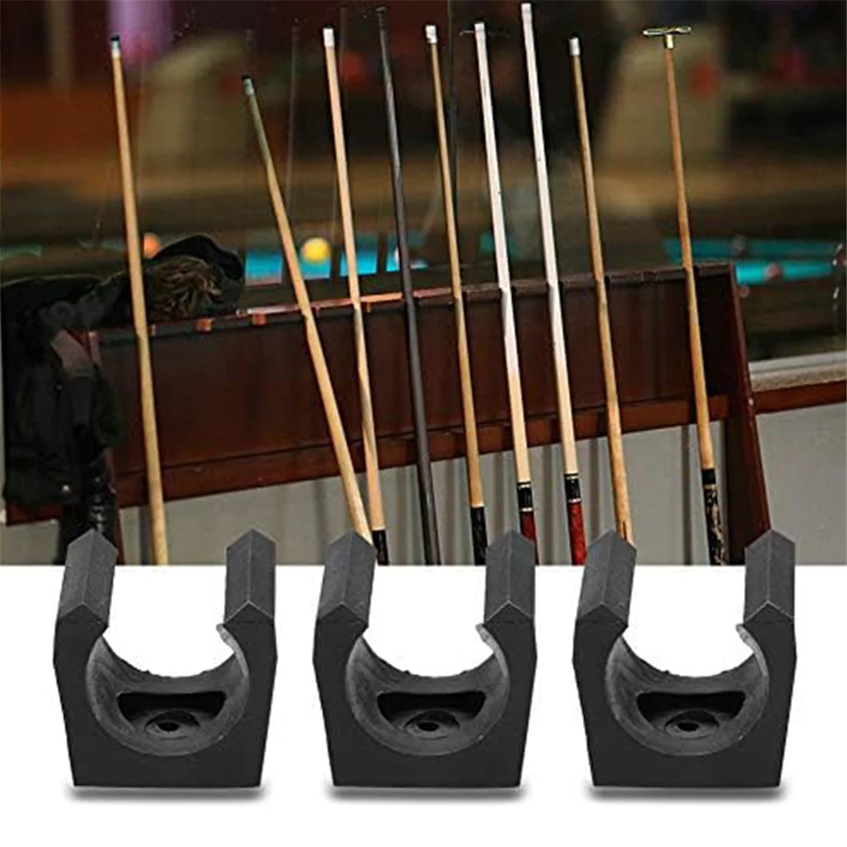 Зажим для кия бассейна набор из 6 пластиковых аксессуаров хранения мини-стрижня с