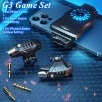 g3 mobile phone game trigger button for pubg aim shooting gaming accessories gamepad joysticks w cooling fan for iphone android
