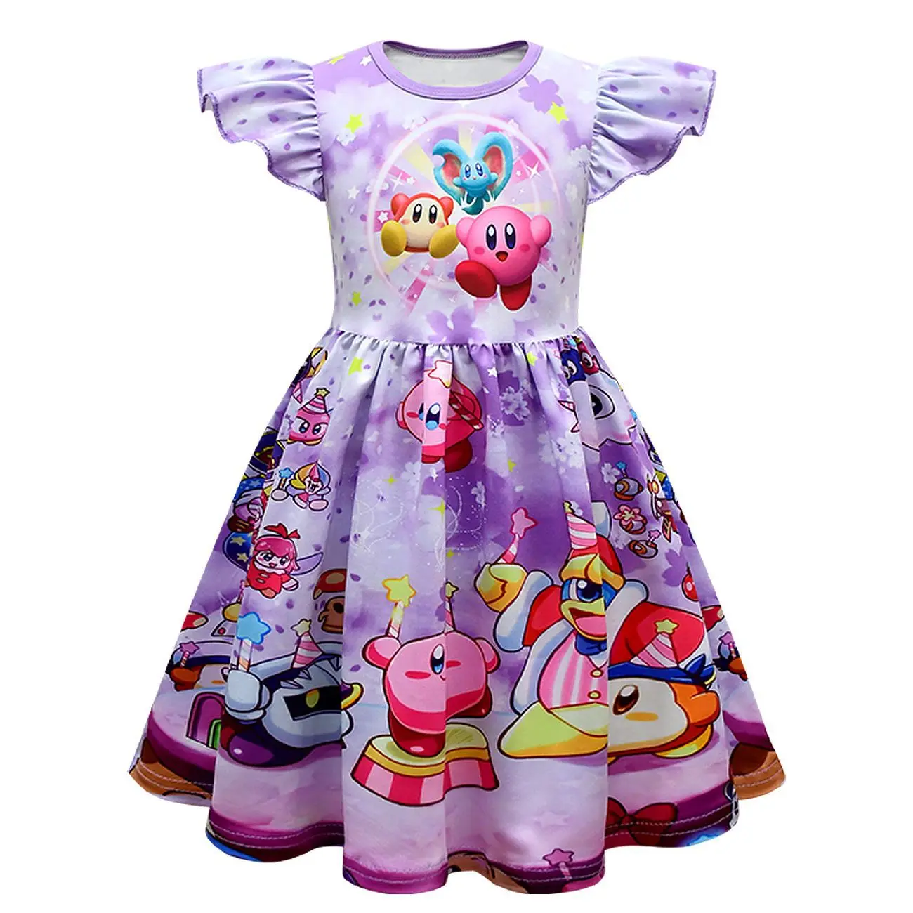 Летнее платье для девочек новинка модное милое платье-футболка малышей со