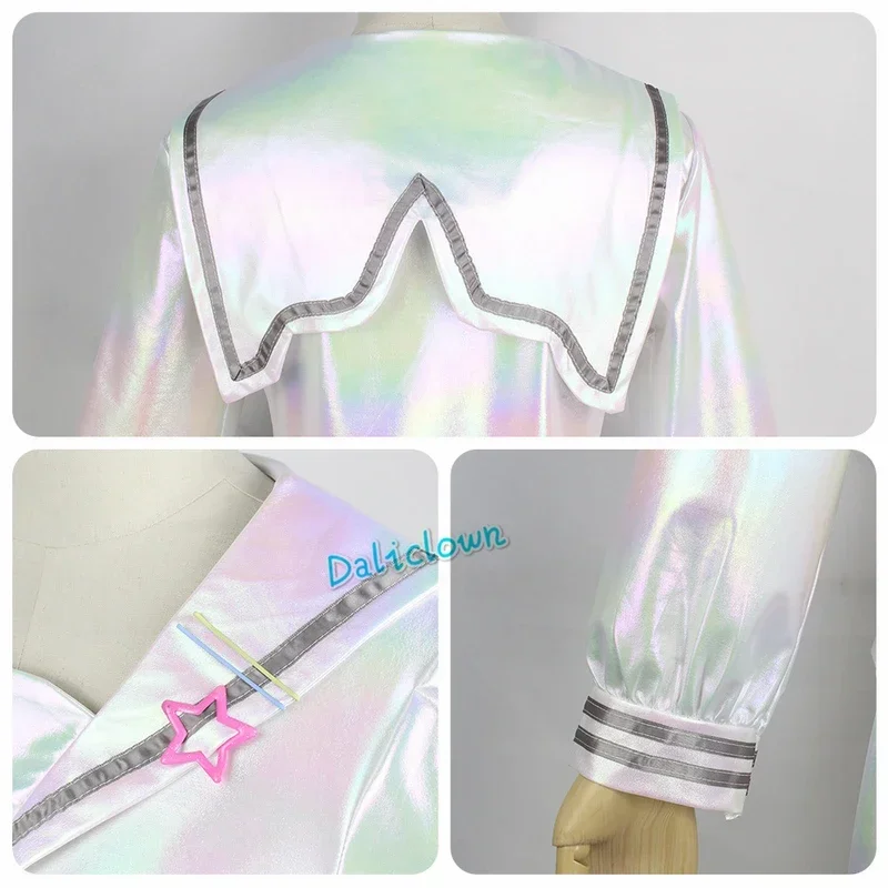 Needy Girl Overdose Косплей Костюм Черная Юбка Из Искусственной Кожи Парик Аниме JK