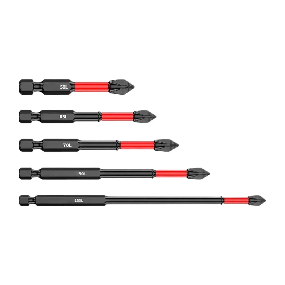 Сверла с пакетной головкой 5 шт. PH2 для отвертки высокопрочные магнитные