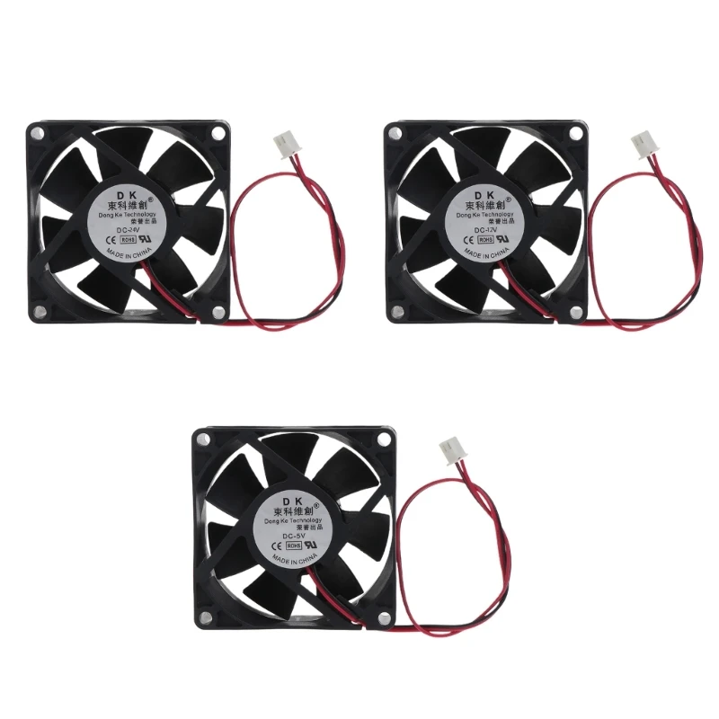 

7025 Fan Dual Ball Bearing CPU Cooling Radiator 5V 12V 24V 70mm XH2.54 2Pin Fan Computer for CASE Server Radiator 70x70x