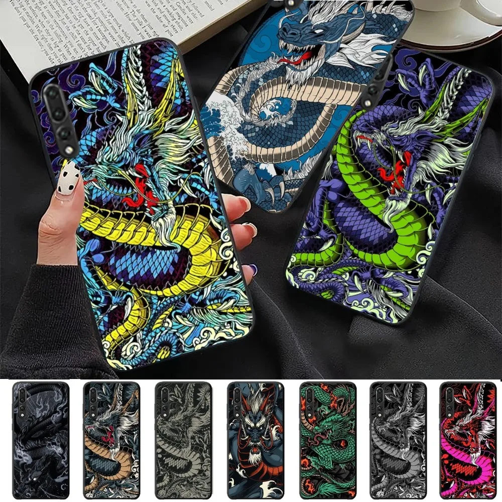 Чехол для телефона с японским драконом Huawei P 8 9 10 20 30 40 50 Pro Lite Psmart Honor lite 70 Mate
