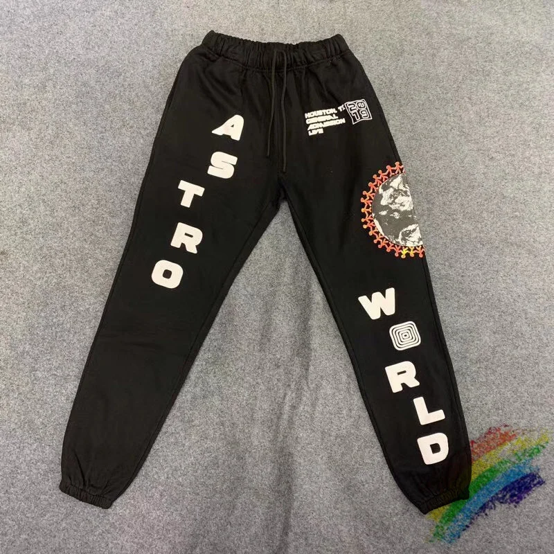 

Travis Scott Cactus Jack festival world globe Astroworld Sweatpants Women Men Pants Drawstring Joggers Sweatpants