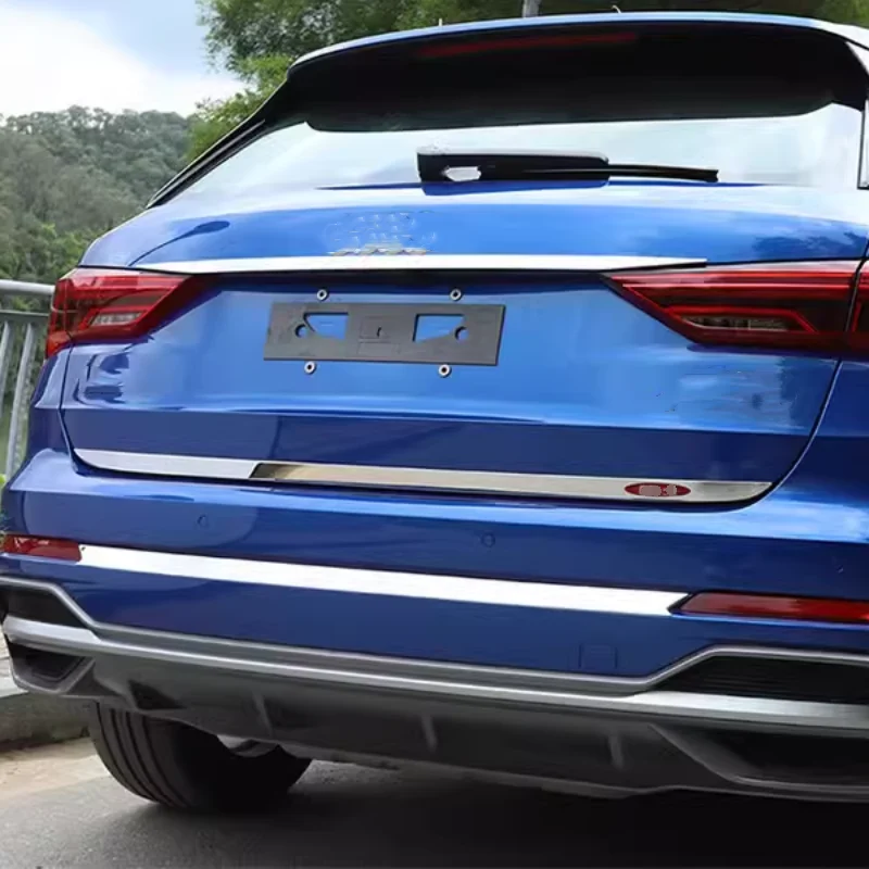 Фото Наружные аксессуары для Audi Q3 F3 2019-2023, крышка багажника, крышка багажника, отделка дверной ручки, молдинг, украшение багажника, ободок, крышка №1
