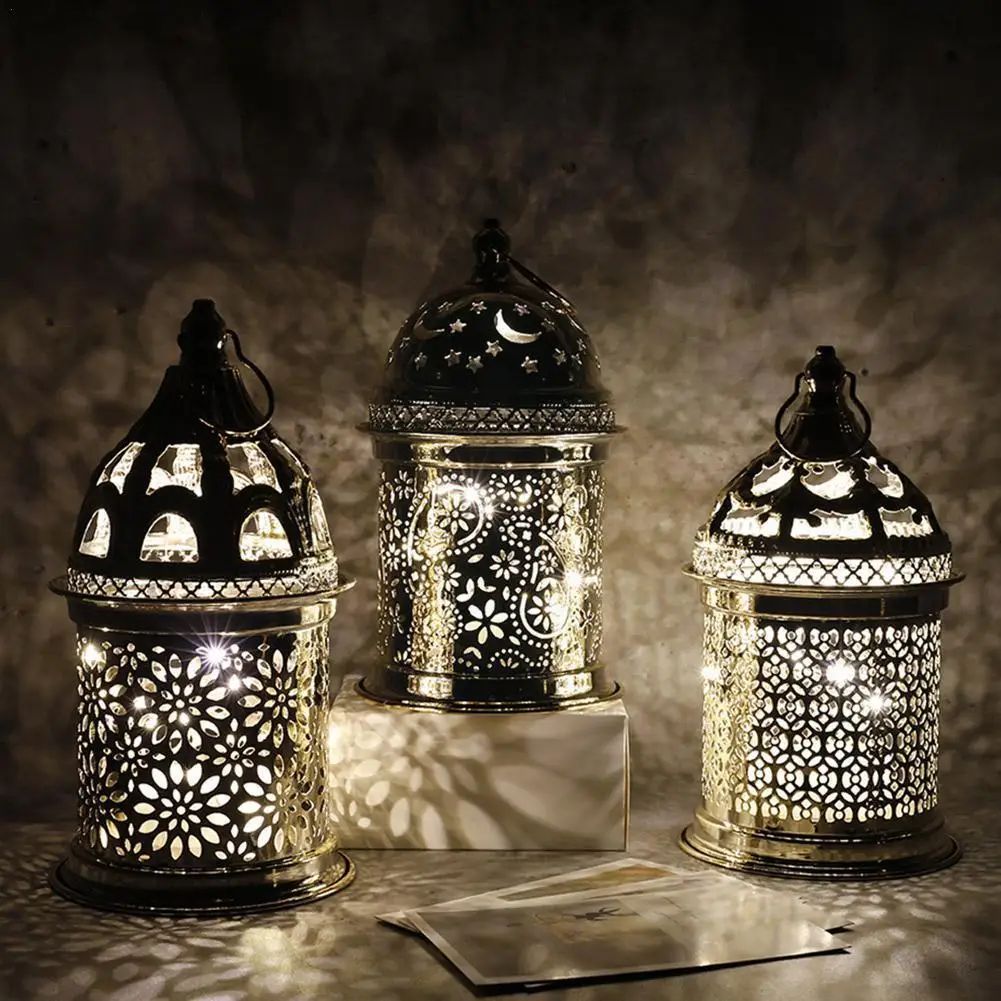 

2023 Ramadan Led Lighthouse Mosque Lamp Eid Warm Light Lamp Moon Music Ornaments Top Table Decorative Music With Star J3p5