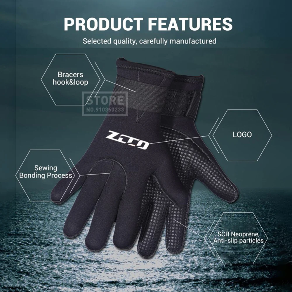 Неопреновые перчатки для дайвинга 3 мм плавательные ласты серфинга кайтсерфинга