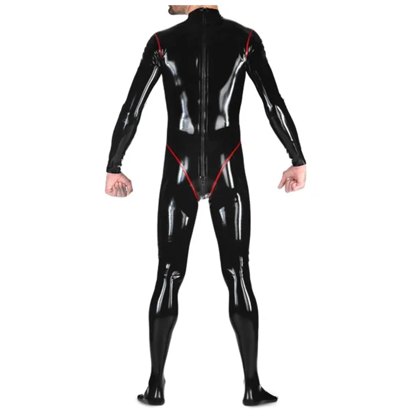Латексная резина Gummi черный мужской комбинезон без рукавов стильный удобный для