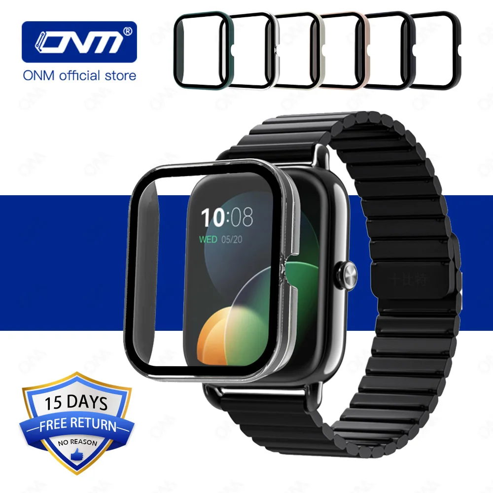 

Screen Protector Case for Haylou RS4 Plus Smart Watch Full Coverage Bumper Protective Cover With Glass Film Shell Accessories