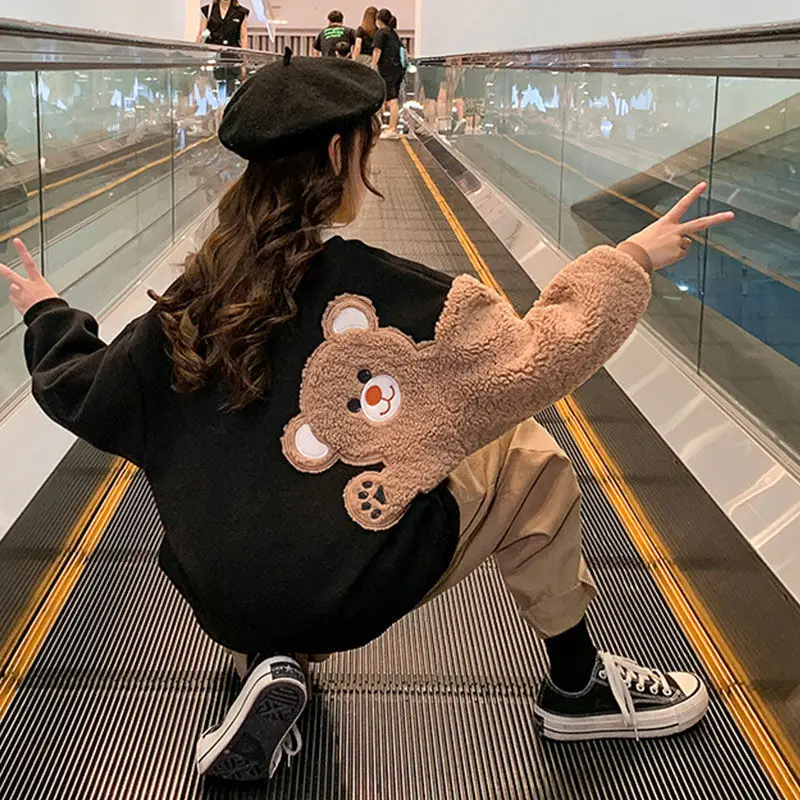 

Childrens Clothes Cartoon Patchwork Coat Pullover Hoodie Boys Girls Clothes Spring Autumn Casual Fashion Sweater 4 6 8 10 12