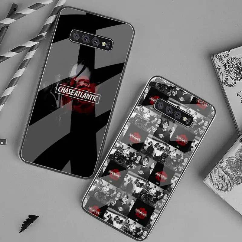 

Chase Atlantic Music Fashion Phone Case Tempered Glass For Samsung S20 Ultra S7 S8 S9 S10 Note 8 9 10 Pro Plus Cover