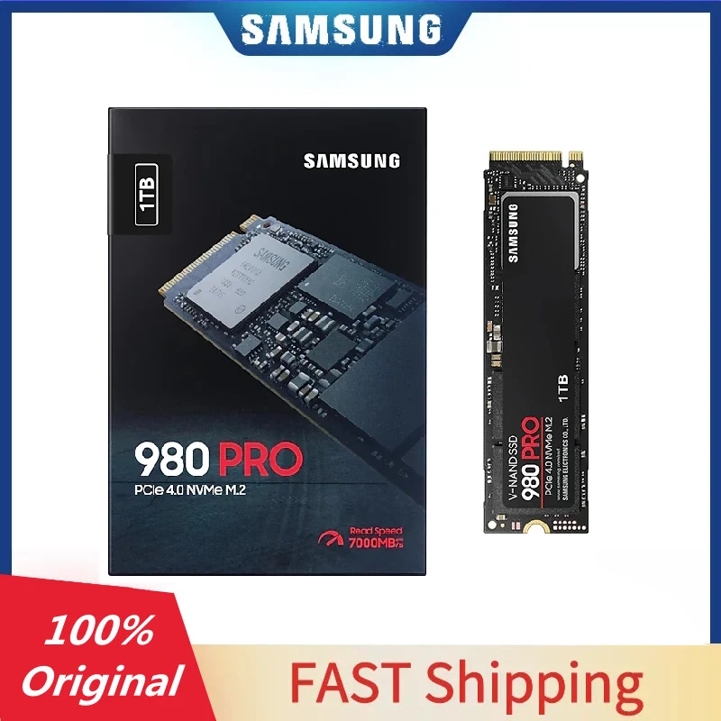 

SAMSUNG SSD 980 PRO M.2 1TB 2TB Internal Solid State Drive 250GB 500GB PCIe 4.0 NVMe up to 6,900 MB/s For Laptop Desktop