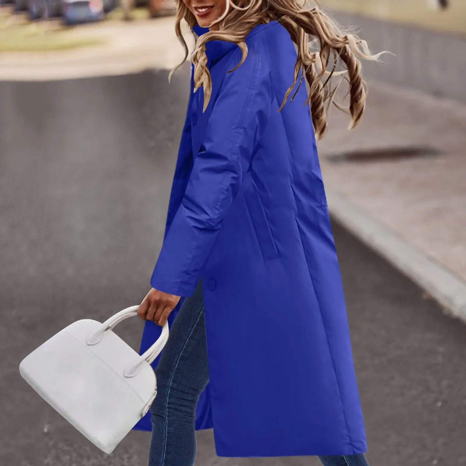 

Женское однотонное пальто без пальто средней длины, однотонная куртка, кардиган, длинный однобортный Хлопковый жакет, одежда из хлопка