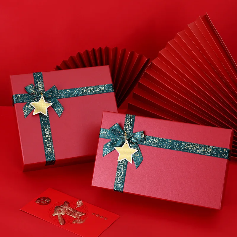 Tiandi Cover Red Silk Scarf Cosmetics Birthday Companion Gift Box