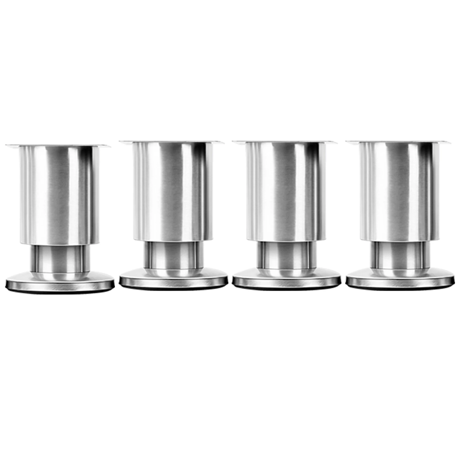

4pcs Sofa Round Office Stainless Steel Furniture Feet Cabinet Kitchen Bed Desk Accessories Thickned Table Leg Height Adjustable