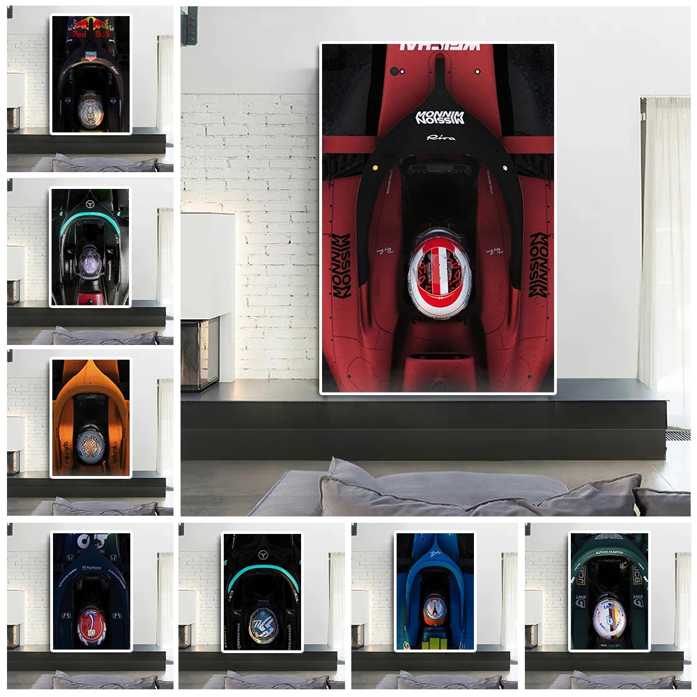 Super Fomula Racing Top View, Постер и печать чемпиона мира, граффити верстаппен, холст, рисование на стену, предметы интерьера