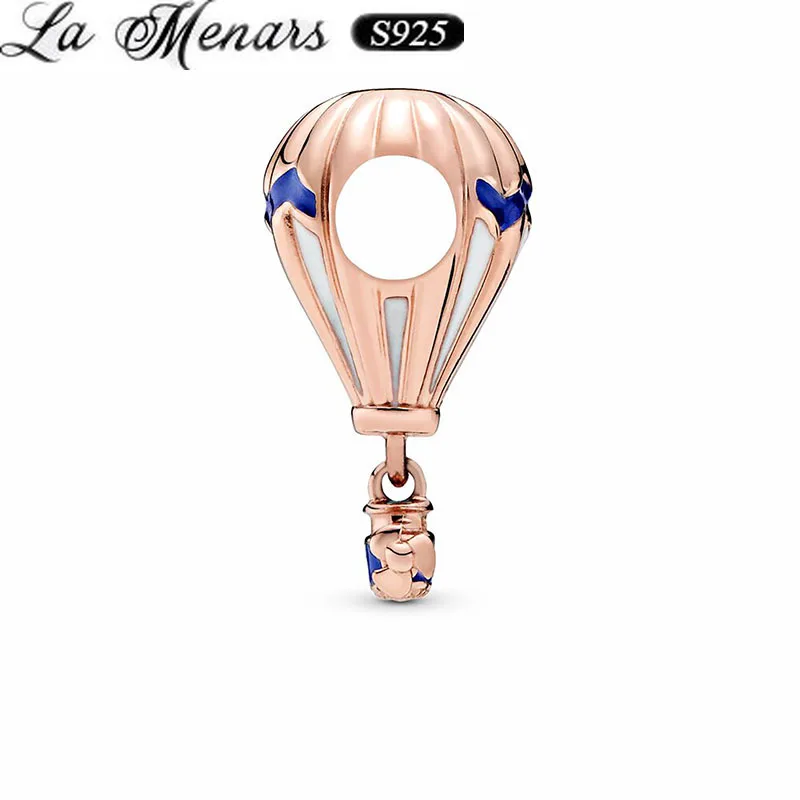 

La Menar 925 Sterling Silver Charms Hot Air Balloon Pendant for Original Bracelet Bangle Women DIY Fashion Jewelry