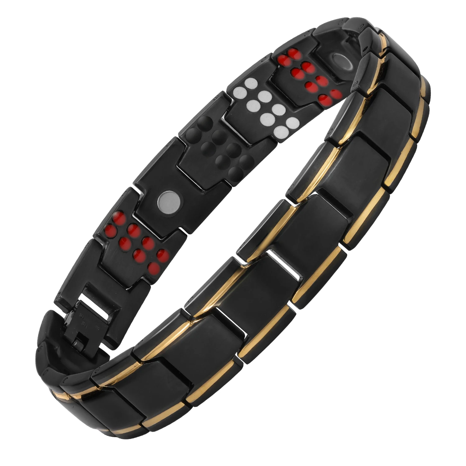 

Nantii Men Strength Health Care Germanium Magnetic Bracelet for Arthritis and Carpal Tunnel Stainless Steel Power Therapy