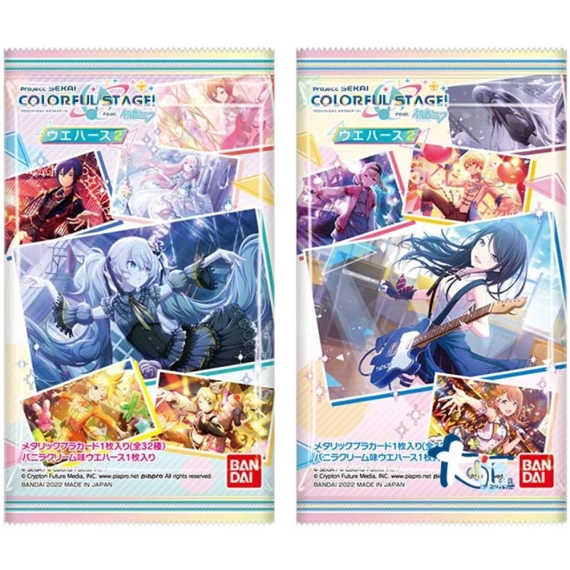 Bandai Anime Коробка игральных карт Hatsune Miku Shokugan Card Project Sekai цветная сцена! Подарок для