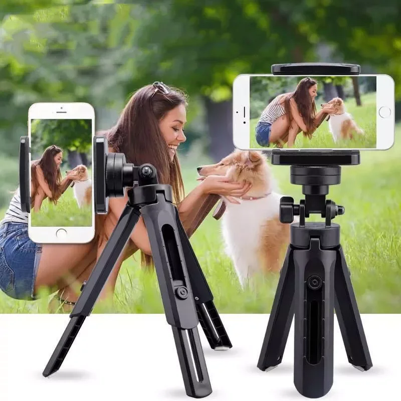 

Mini Tripod Stand With Phone Clip Holder 6 Inch For Smartphone Video Tripod Stand Handle Grip For Phone Live Hot Selling