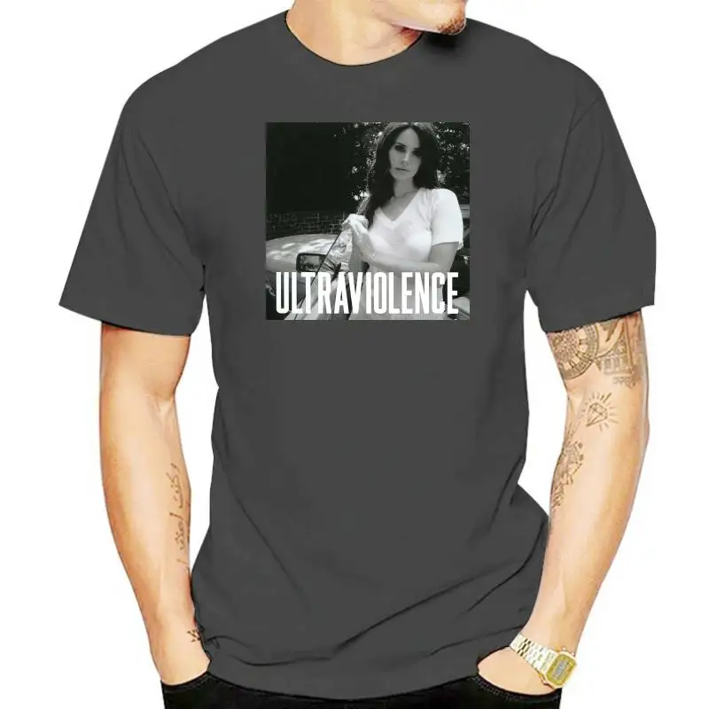 

Camiseta de algodón con cuello redondo para hombre y mujer, camiseta de Lana Del Rey Ultraviolence