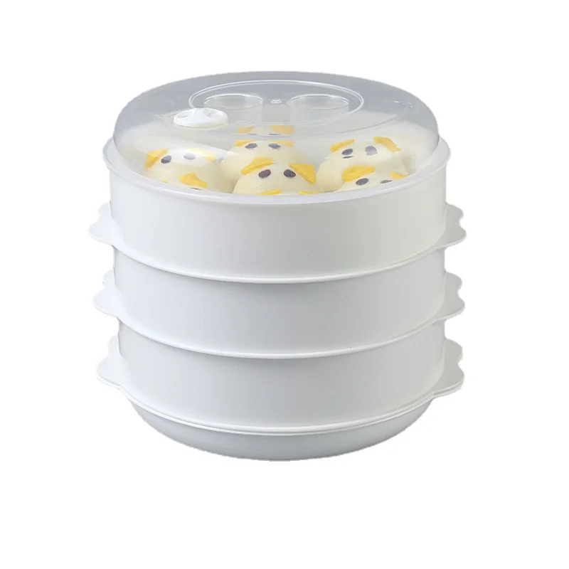 

Multifunctional Oven Steamer with Lid Box Multi-layer Superimposable Steamed Grid Bun Steamer Utensils Kitchen Accessories