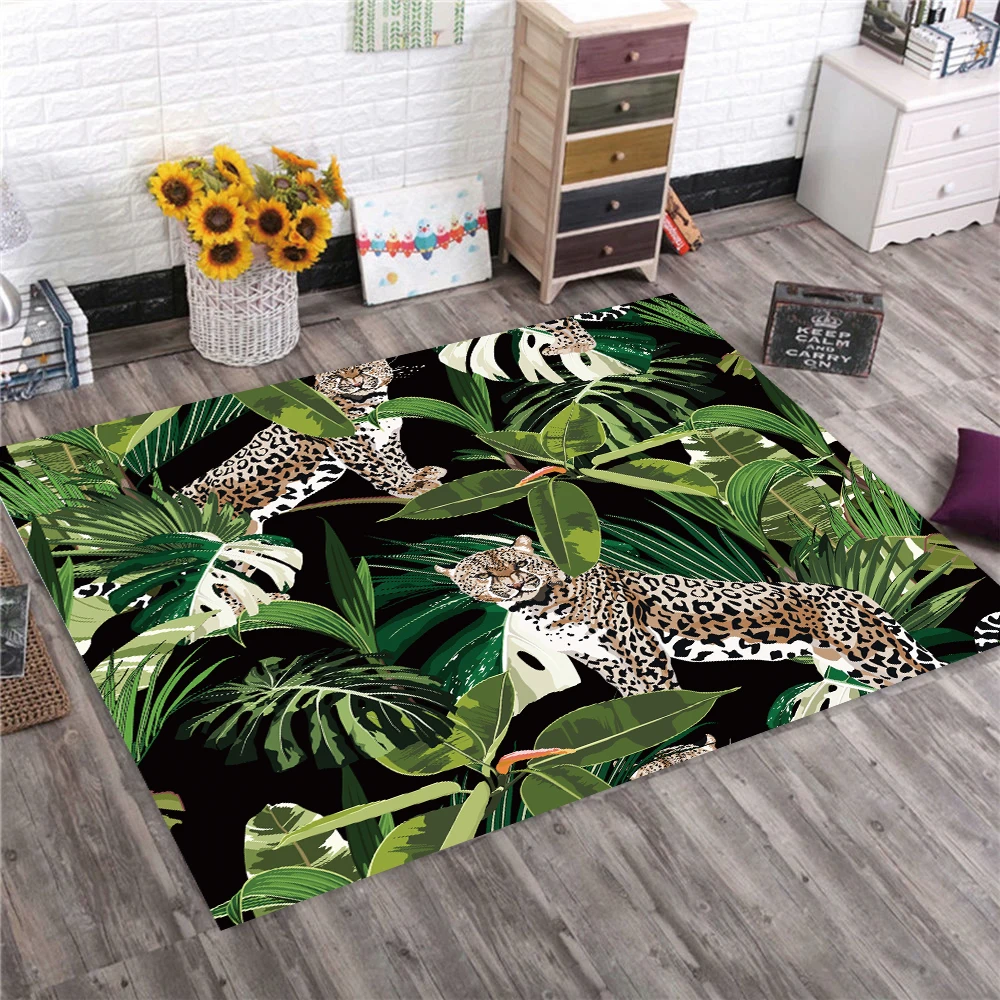 

3D Animal Series Tiger Leopard Floor Door Mat Anti-slip Carpet Bedroom Large Area Soft Carpet Children's Room Home Decor Rugs