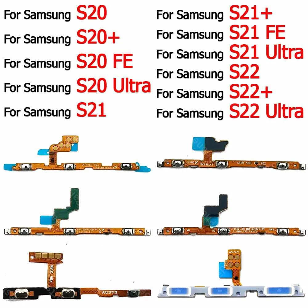

Power On Off Mute Volume Cable For Samsung Galaxy S20 FE S20+ S21 Plus S21+ S22 Ultra 5G S22+ Switch Spare Parts Flex Cable