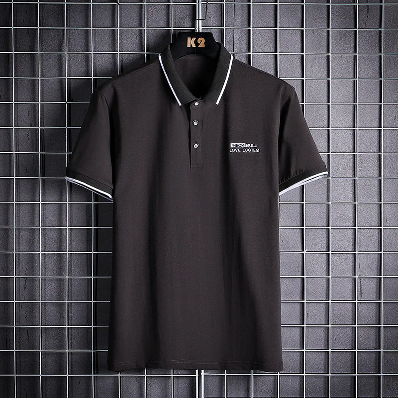 

Sports Streetwear Fashion Oversized 6XL 7XL 8XL Black White Polo Shirt Japan Style 2022 Summer Short Sleeves Top Tees Tshirt