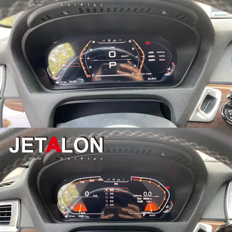 

12,3-дюймовый Carplay для BMW X5 E70 X6 E71 E60 E61 2003-2009, автомобильная приборная панель, спидометр, цифровая приборная панель, ЖК-дисплей, виртуальная кабина