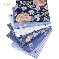 chainhoprinted twill cotton fabricpatchwork clothdiy sewing quilting materialblue floral series6 designs4 sizesqc052
