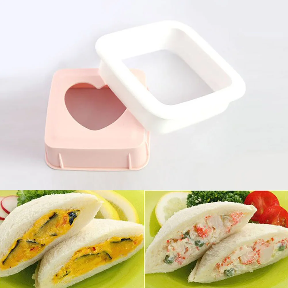 

Cute Heart Shape Sandwich Cutter Bread Mold Toast Maker Cake Cookie Cutter Kitchen Breakfast Dessert DIY Tool Pastry Molds