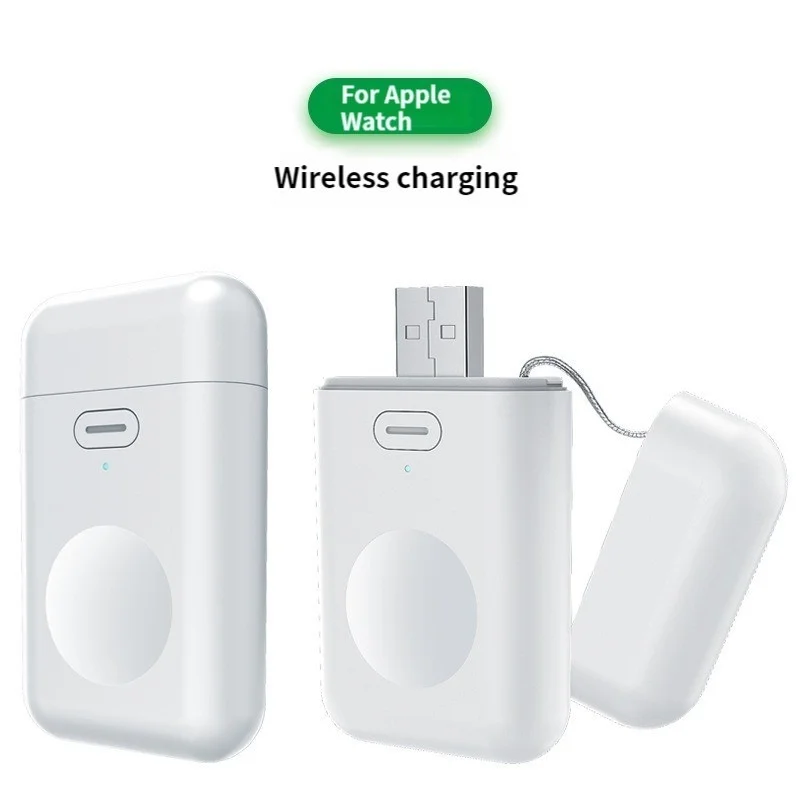 For Apple Watch 1000mAh USB-A Magnetic Wireless Charger Stand Portable Mini Dock Power Bank For iWatch 1 2 3 4 5 6 7 8 Se Ultra
