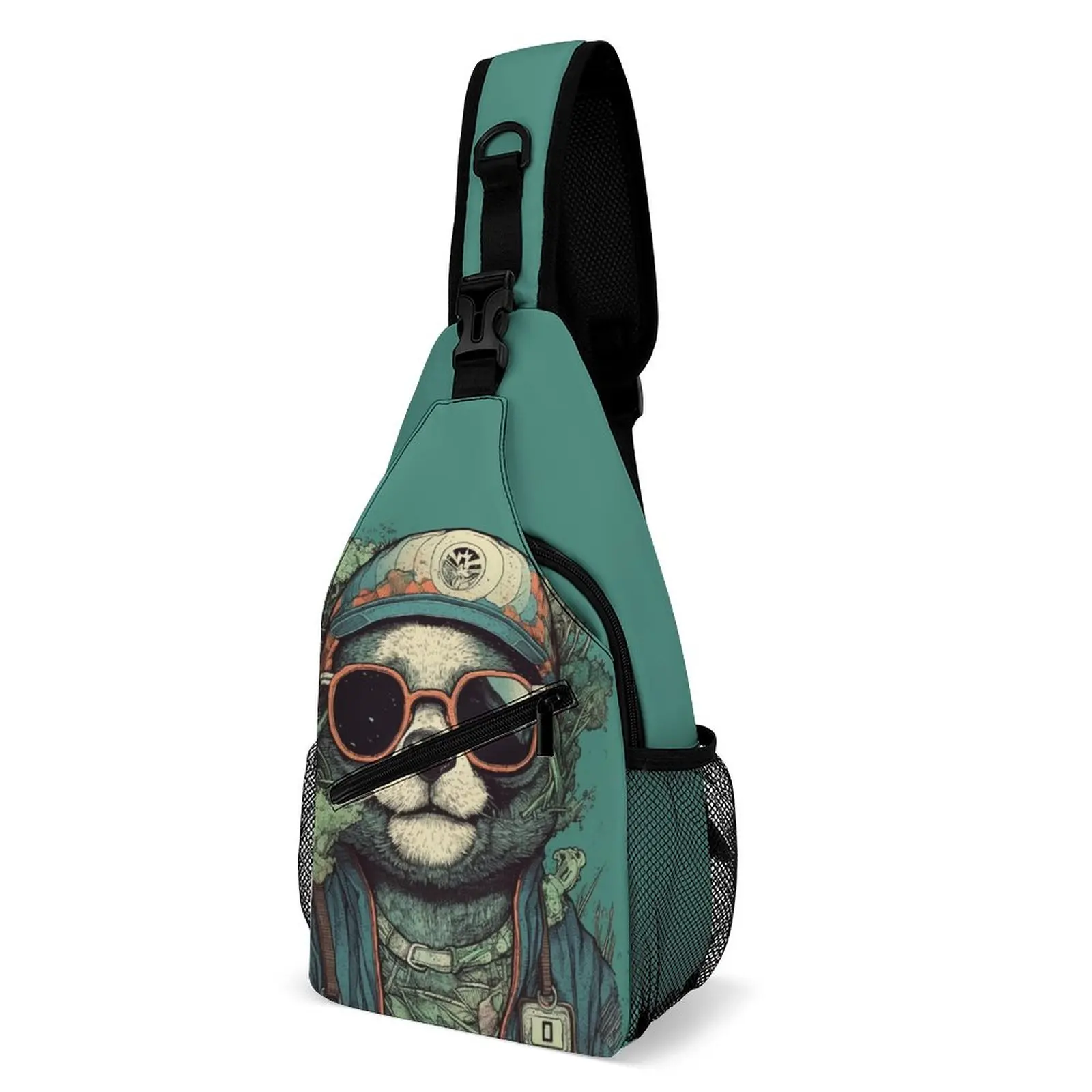 

Panda Shoulder Bags Illustration Pop Caricatures Novelty Chest Bag Women Travel Daily Sling Bag School Print Small Bags