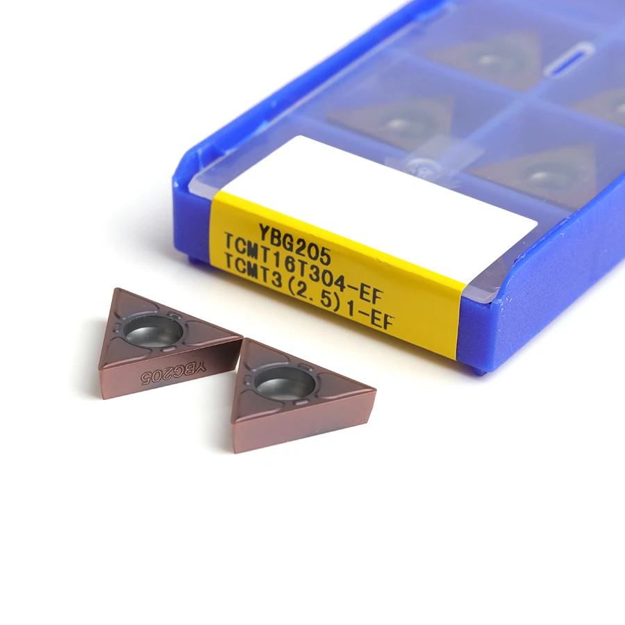 

TCMT16T304/08-EF YBG205 Carbide Blade TCMT16T304/08-EM YBG205 CNC Metal Lathe Tool Cutting Insert For Stainless Steel Processing